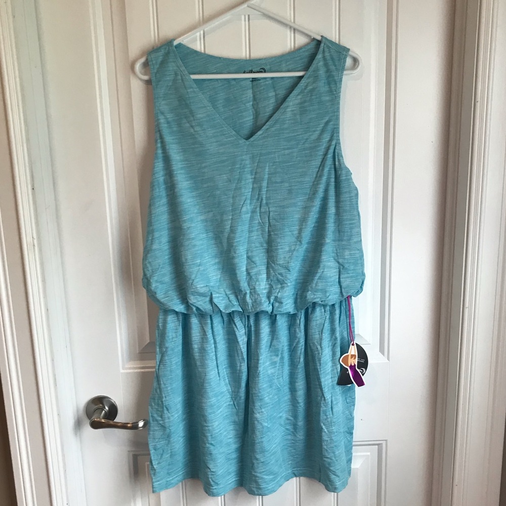NWT Half Moon blue mini dress (swim cover …